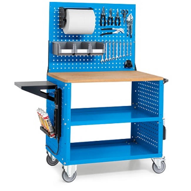 Vendita online Carrello Clever 1028 Large mm.1024x615x1540H - Blu RAL5012